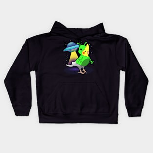 Aesthetic Alien Birb Kids Hoodie